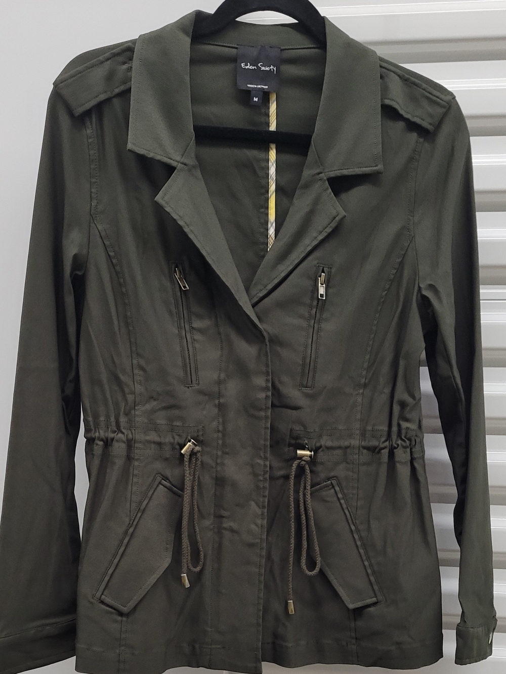 Eden Society Women's Olive Utility Drawstring Jacket